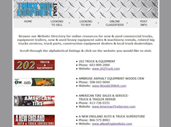 truck equipment post websites web site directory