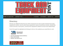 truck equipment post website directory